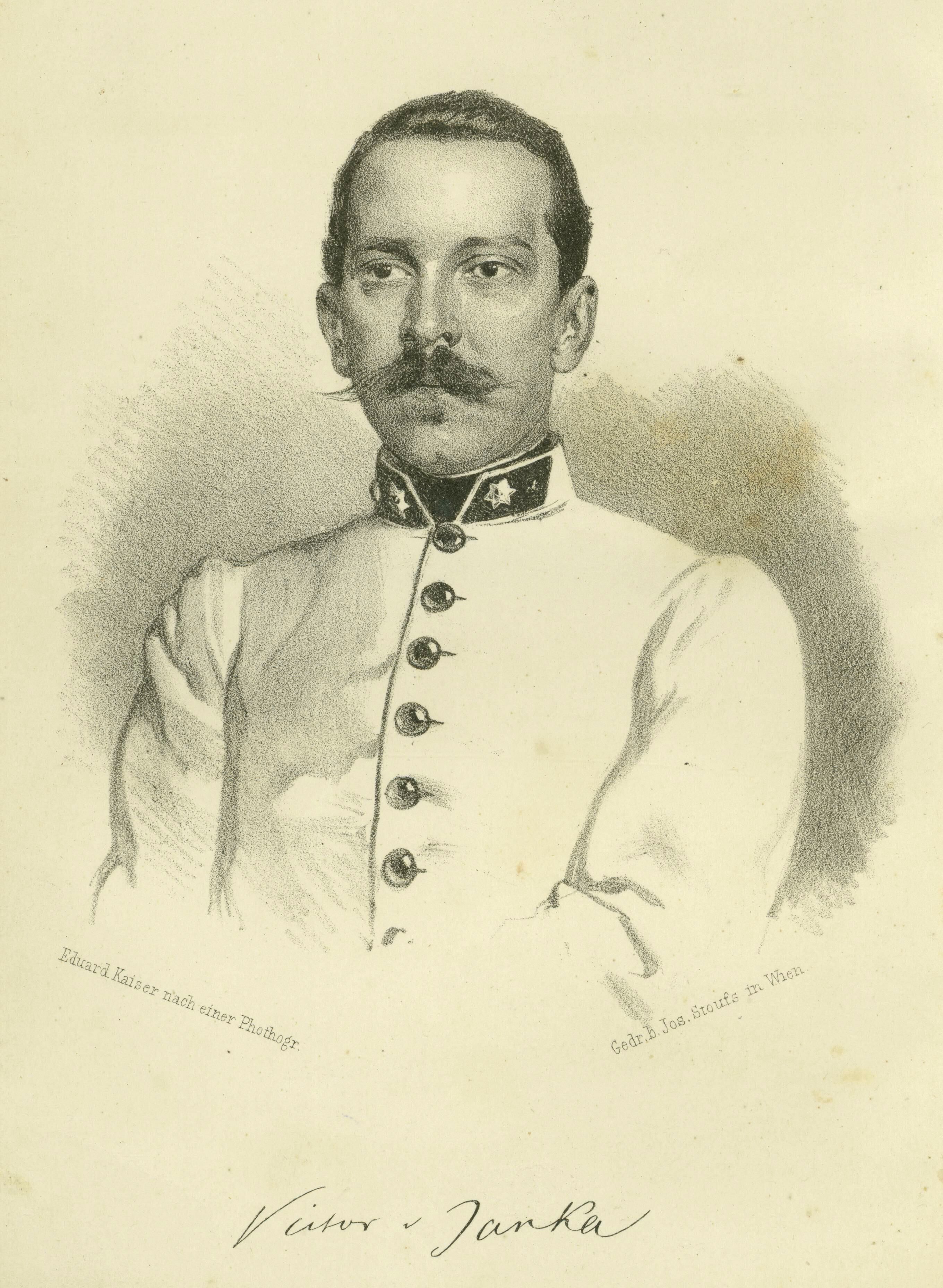 V. Janka (reprodukcia z práce Neilreich A. 1865: Victor von Janka. Oesterr. Bot. Z. 15: 1–5).